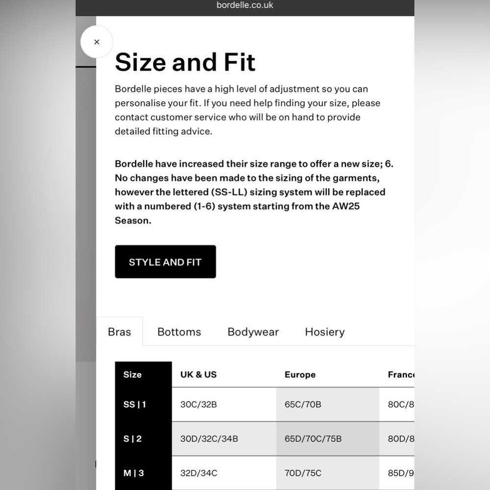 *NWT* BORDELLE Signature Silk Longline Bodice Bra Black SS 32B - Picture 3 of 13